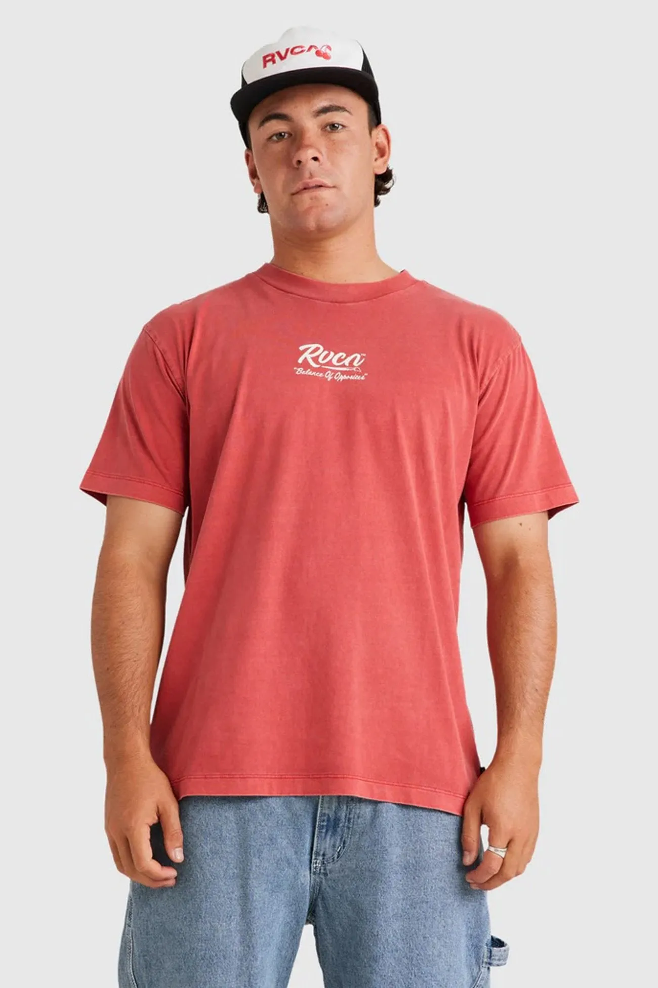 Sumi-e Short Sleeve Tee Baked Apple Minimalist Collar