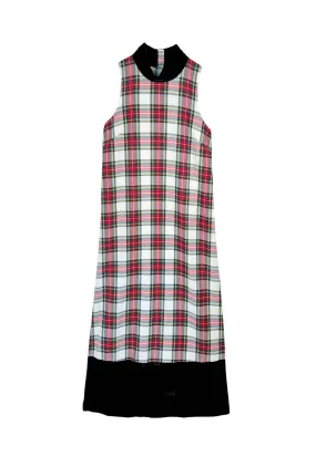 Relaxed Waistband Maxi Mod Dress - Dress Stewart Plaid