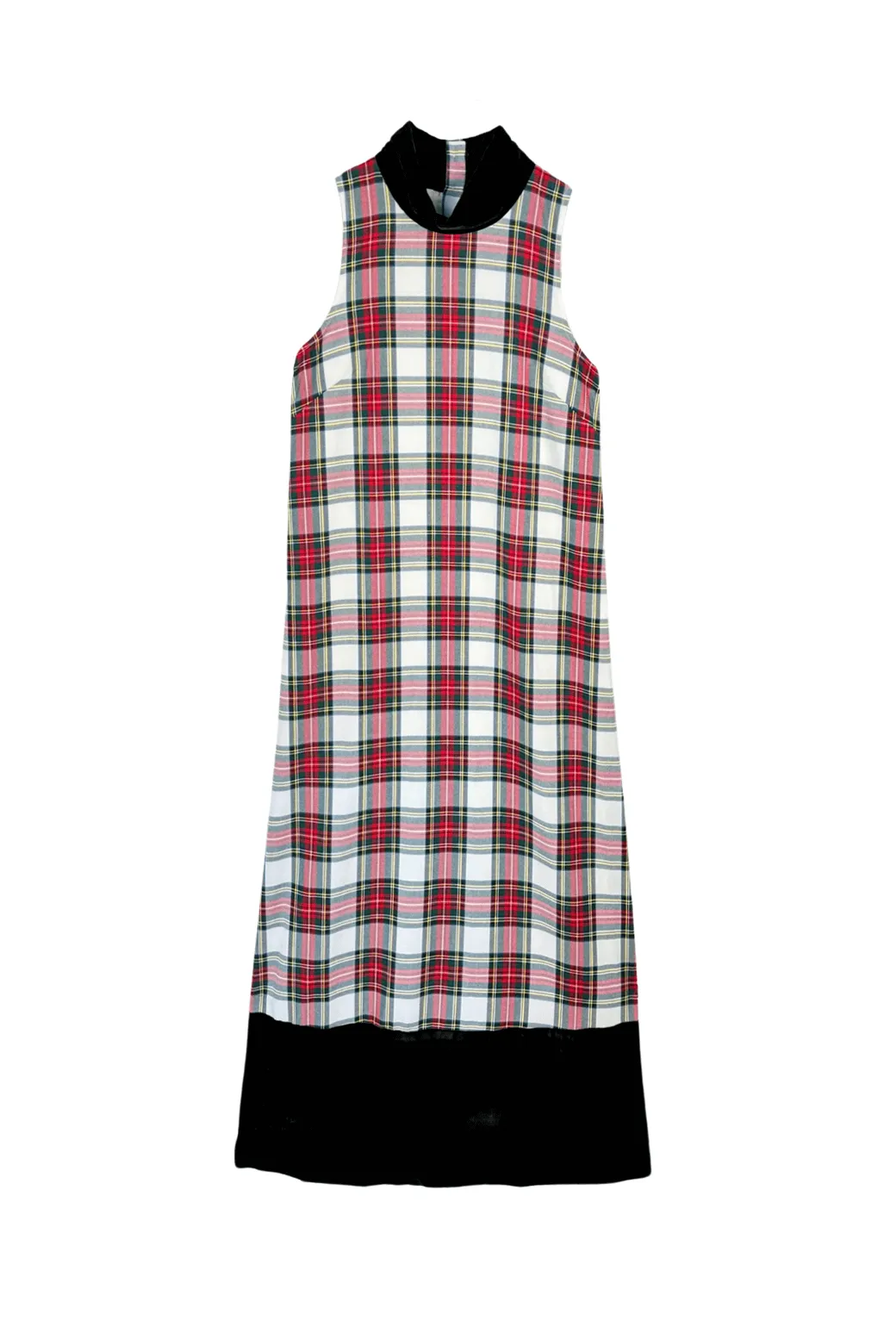 Relaxed Waistband Maxi Mod Dress - Dress Stewart Plaid