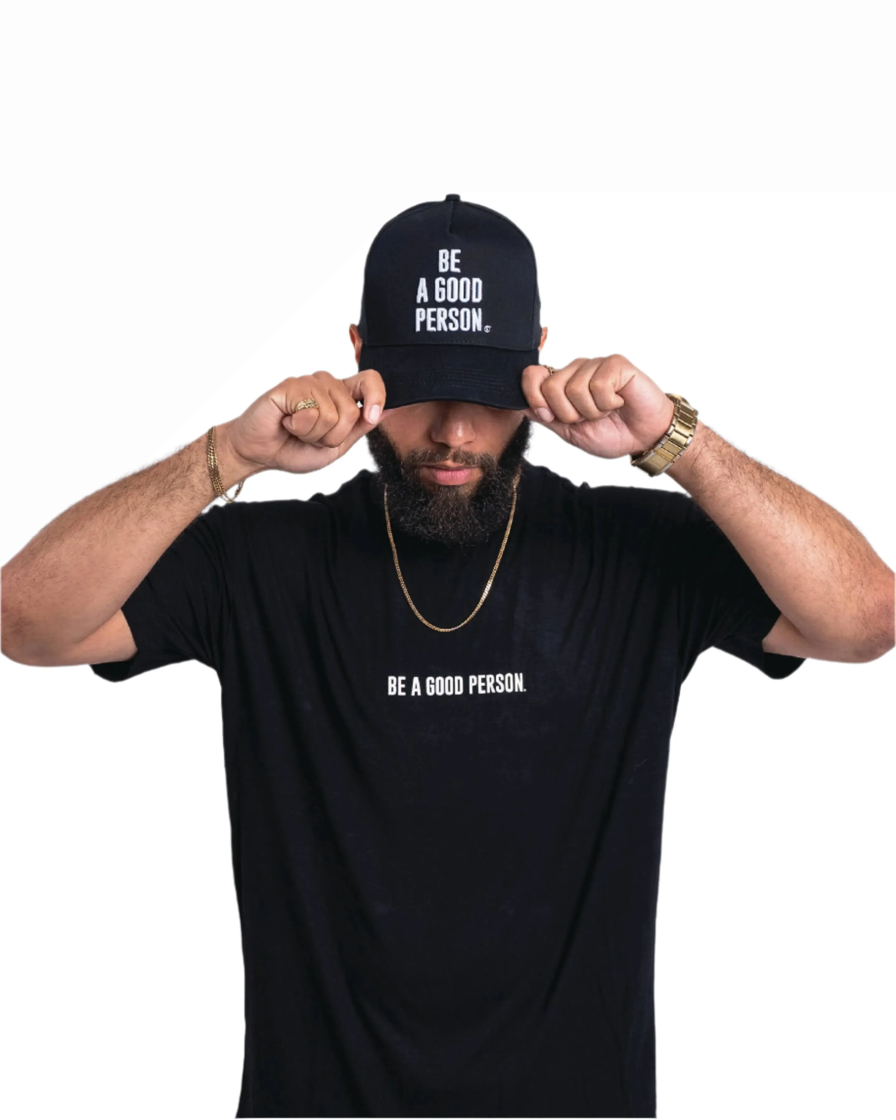 Modern Polo EcoCertified Textile Super Soft Tee - Black/White