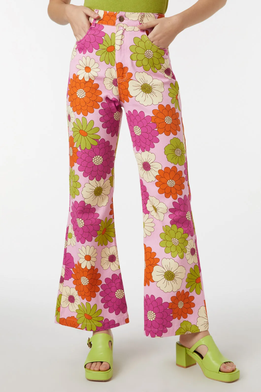 Timeless Style Susan Floral Flare Jean