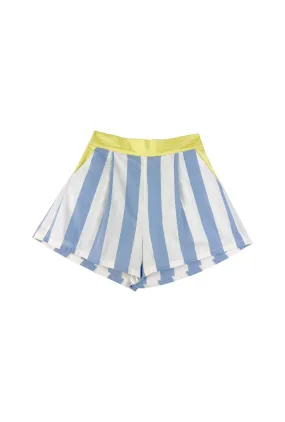 Minimal Stretch Fit BURU x PBL Flat Front Everyday Shorts - Cabana Stripe
