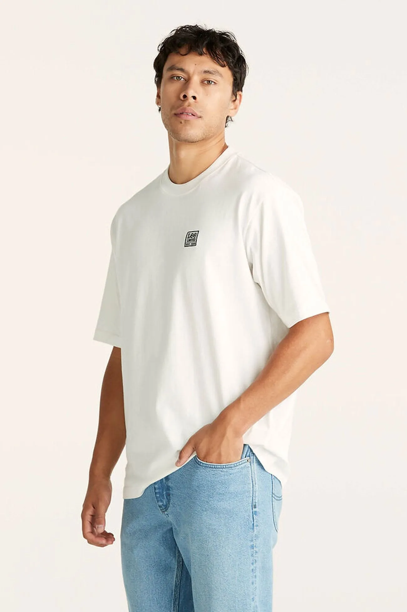 HiddenZipper Lee Limited Baggy Tee Vintage White
