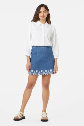 Wool blend Suzie Scallop Skirt