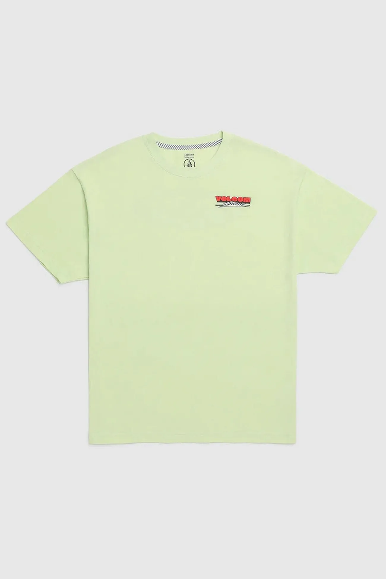 EcoCertified Raglan Sleeve Surf Vitals Shred Deck Short Sleeve Tee Muted Lime