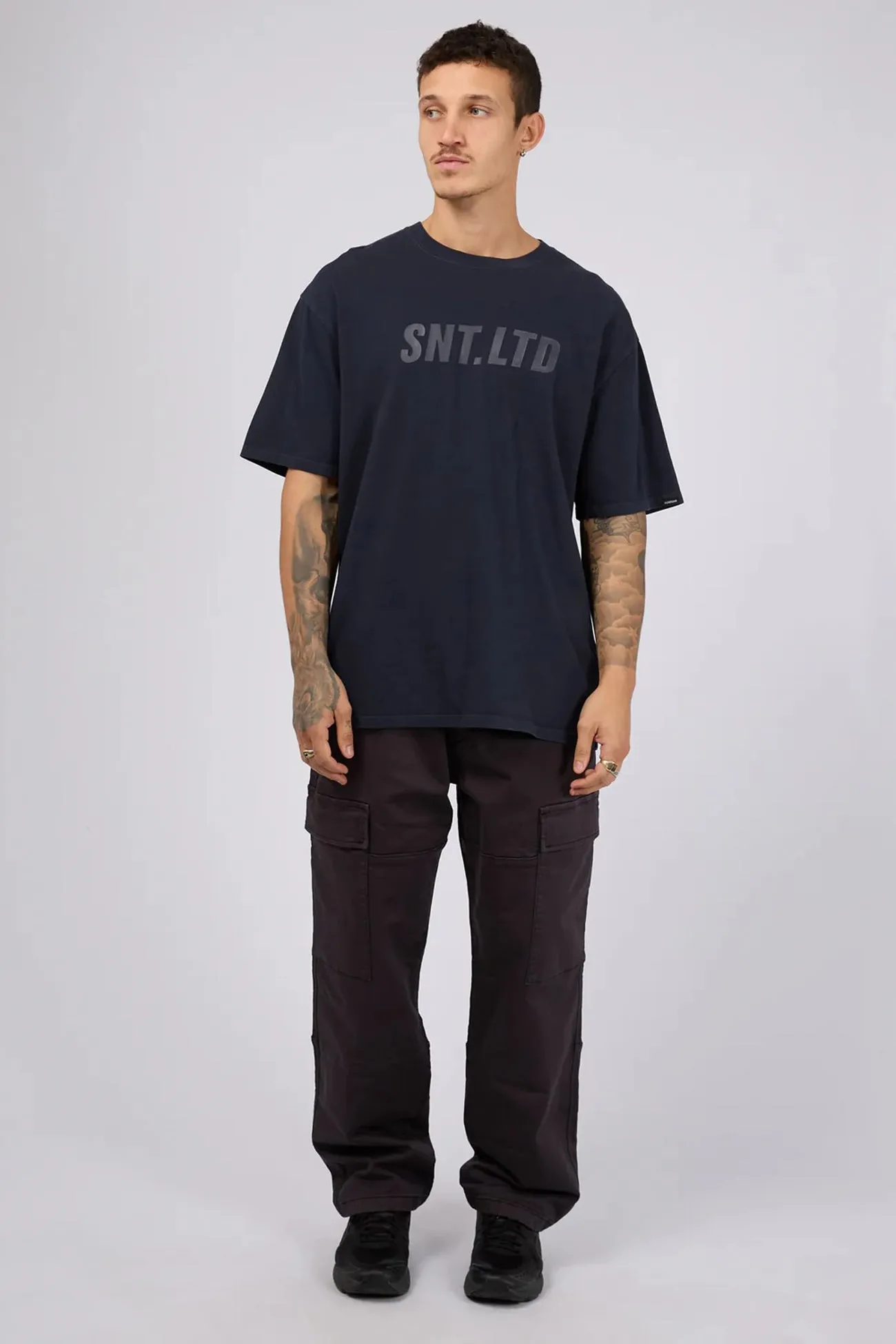 Vital Tee Navy Taped Neckline Water Repellent Finish
