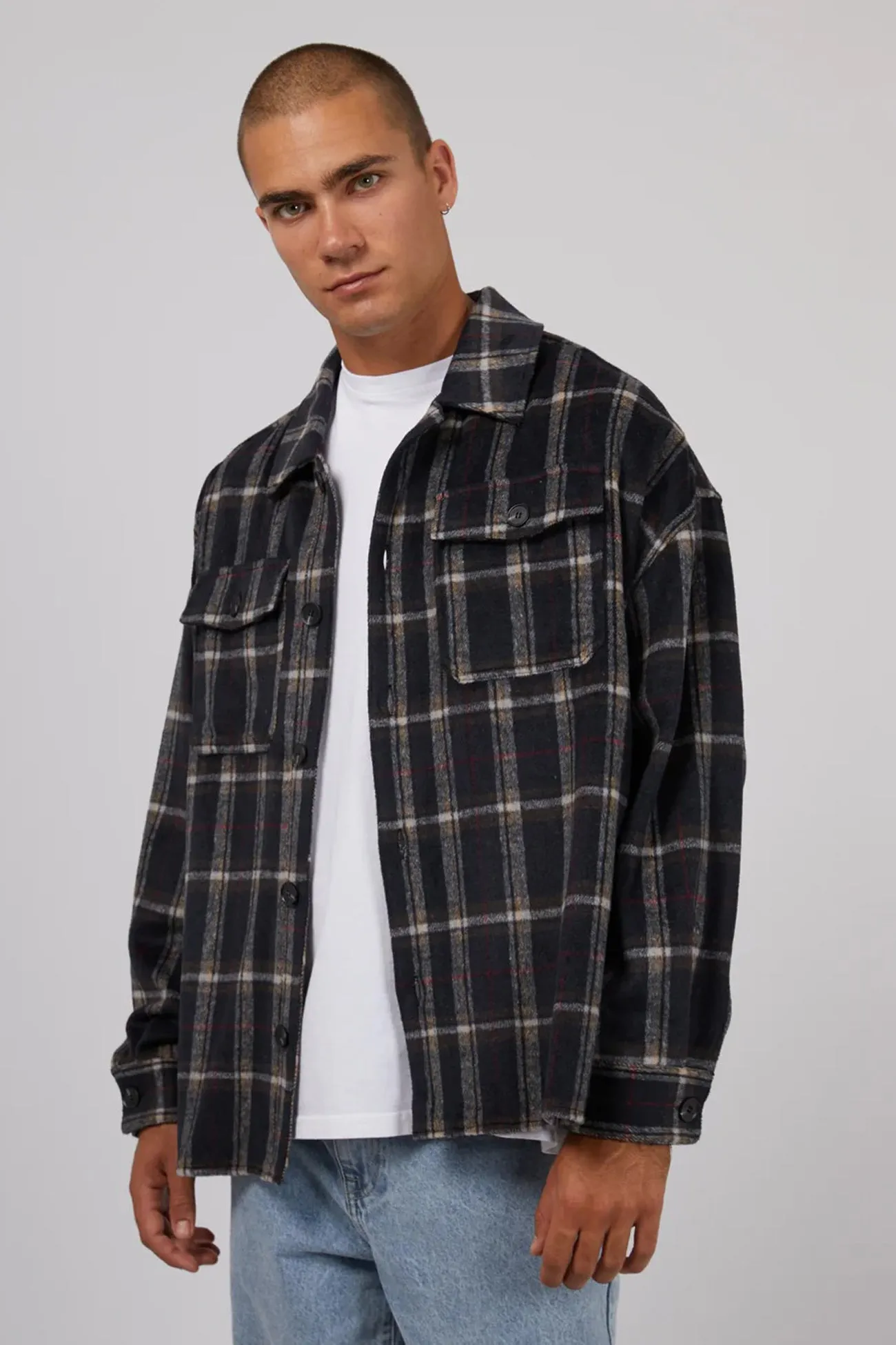 Ranch Overshirt Navy AntiStatic Material