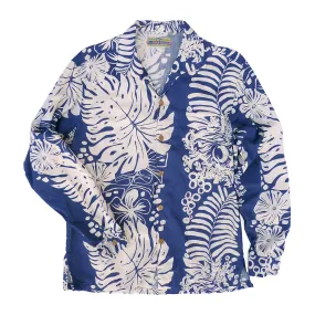 Monochrome Palette Adjustable Hem Tahiti Shirt - Moana Blue