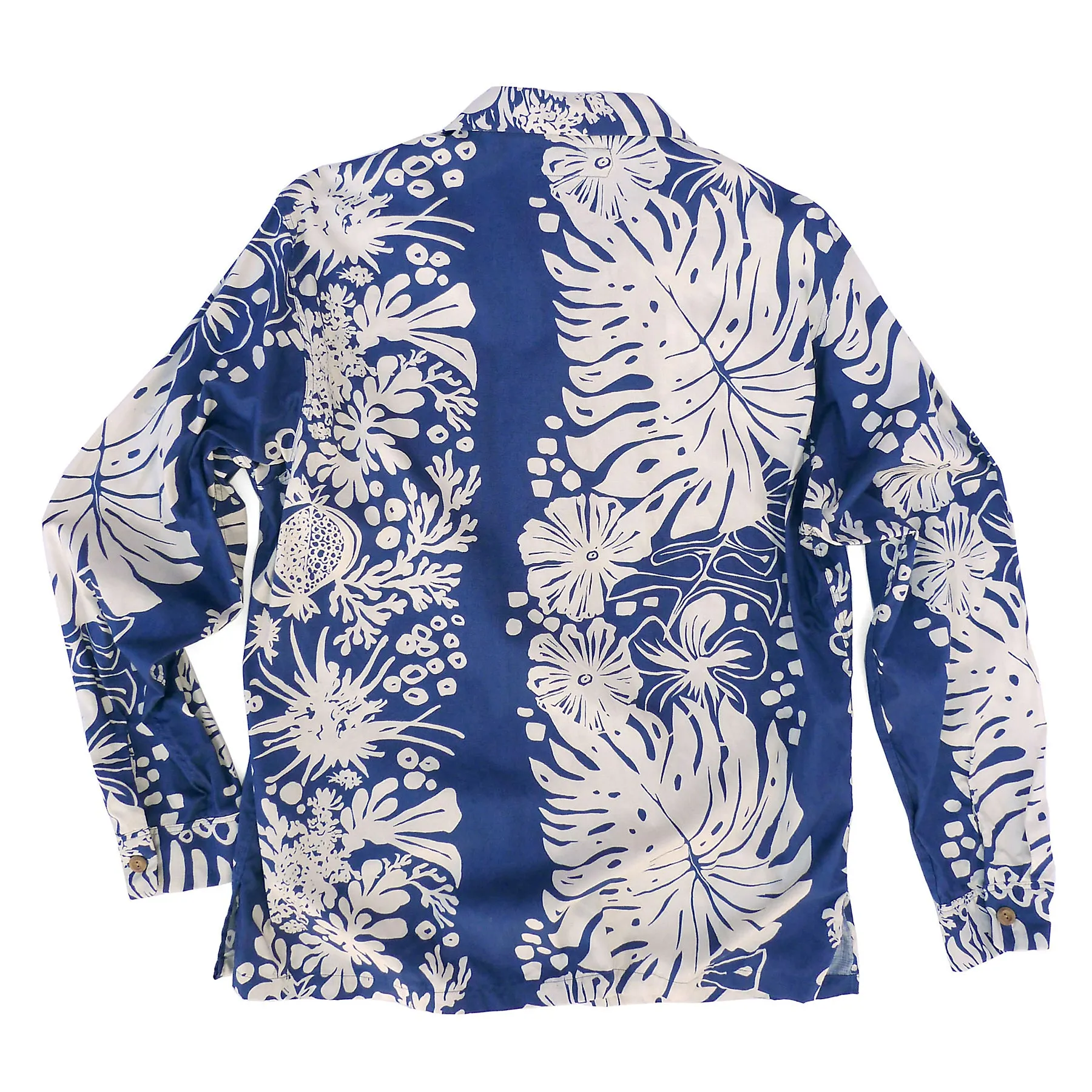 Festival Outfit Neutral Toned Stitching Tahiti Shirt - Moana Blue