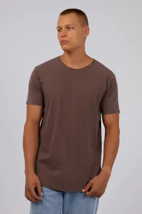 Vintage Shirt Tail Tee Chocolate