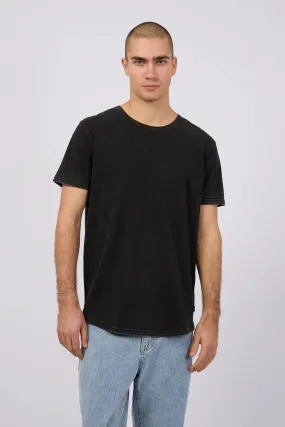 Tail Tee Washed Black Anti Pilling Finish Tencel Lyocell Fiber