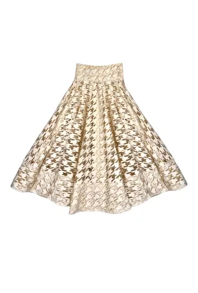 Buru   Pencil & Paper Co. Lucinda Skirt - Ivory Houndstooth No Ride Up Rugged Fit