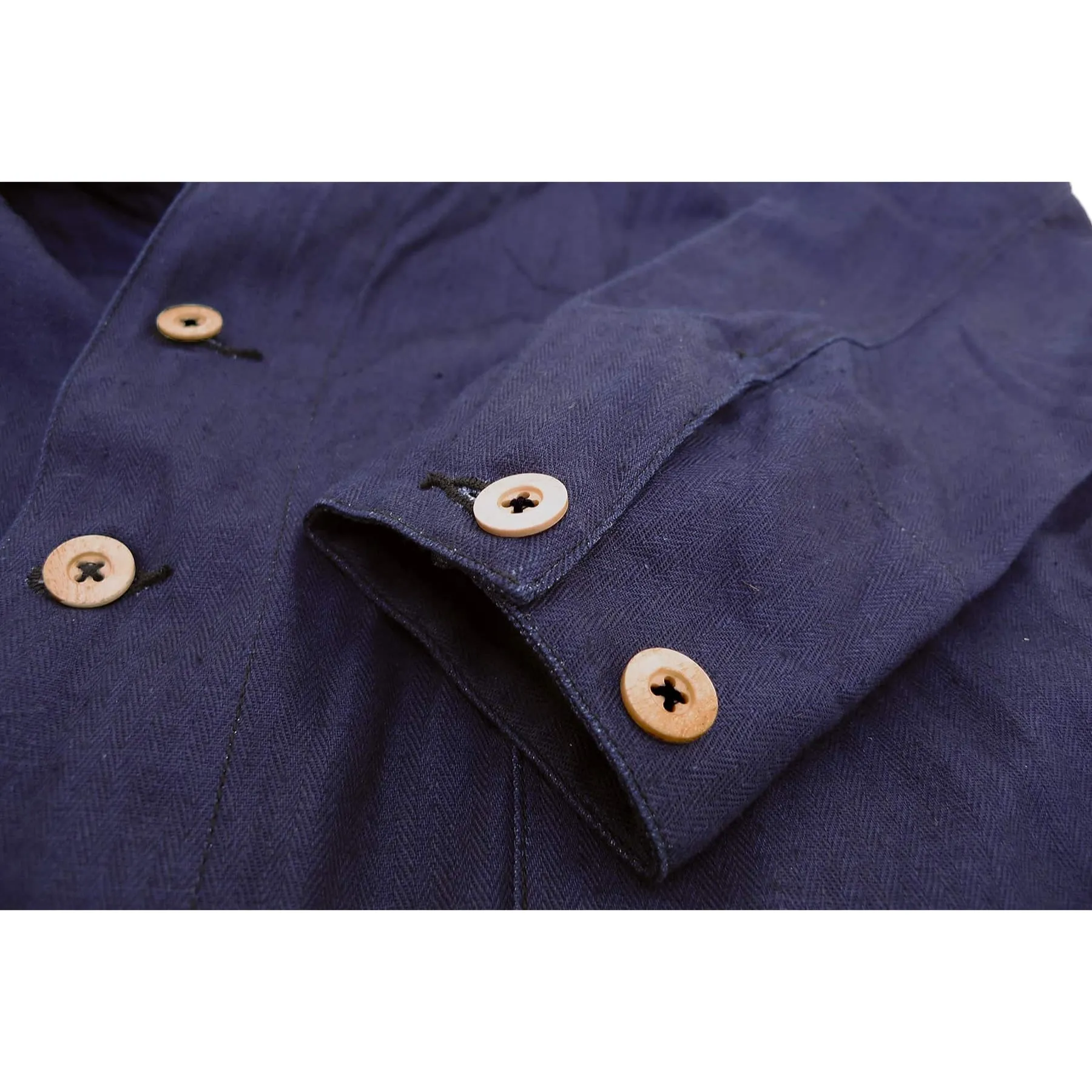 Sealed Seam Construction Dockyard Jacket - Indigo HBT