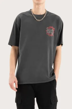 High Collar Protection Design Taken Box Fit Tee Pigment Black