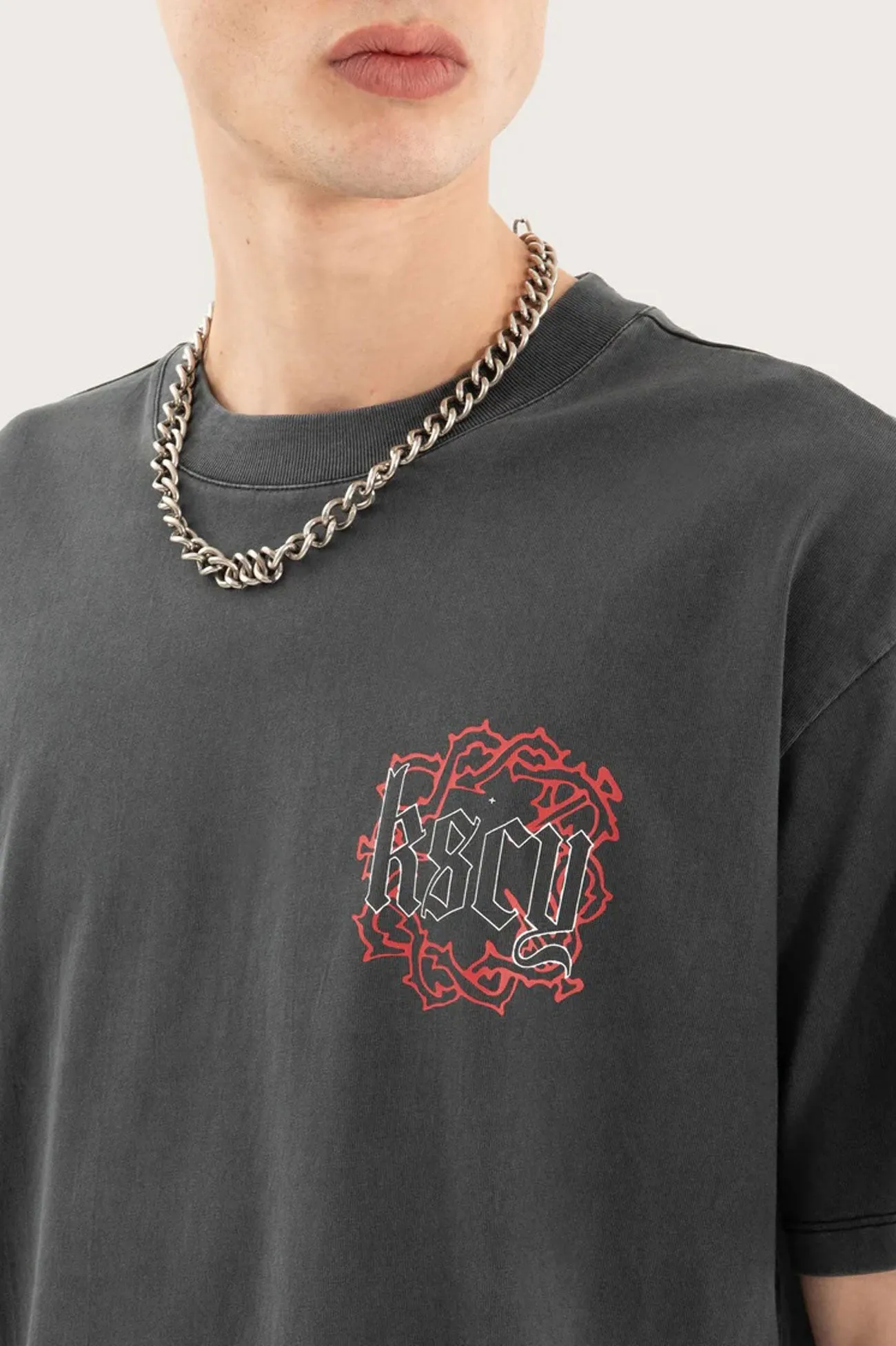 Taken Box Fit Tee Pigment Black SeamlessKnitConstruction Cooling Technology