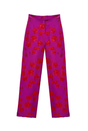 Casual Performance Fit Tate Trousers - Rani Pink