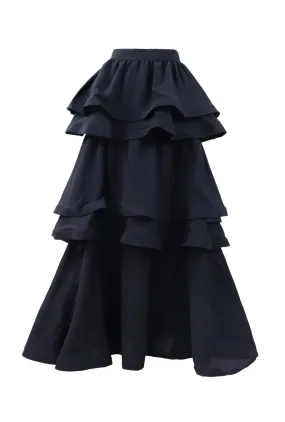 Performance Fit Workwear Teagan Tiered Skirt - Black
