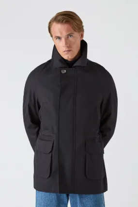 Nils Raglan Jacket - Navy AdjustableDrawcordHem Many Pockets