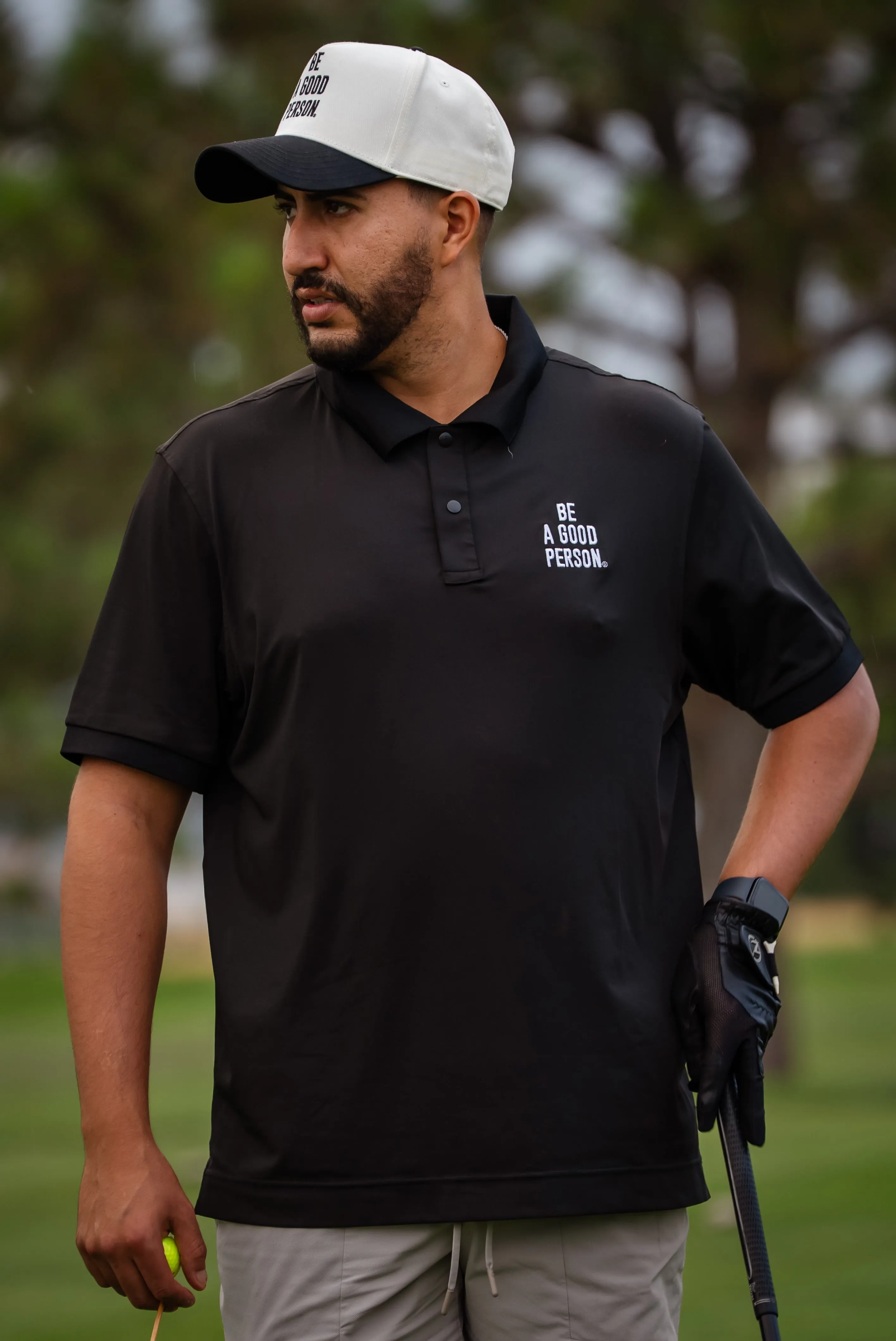 Eco Friendly Dye Process Signature Sleeve Polo - Black
