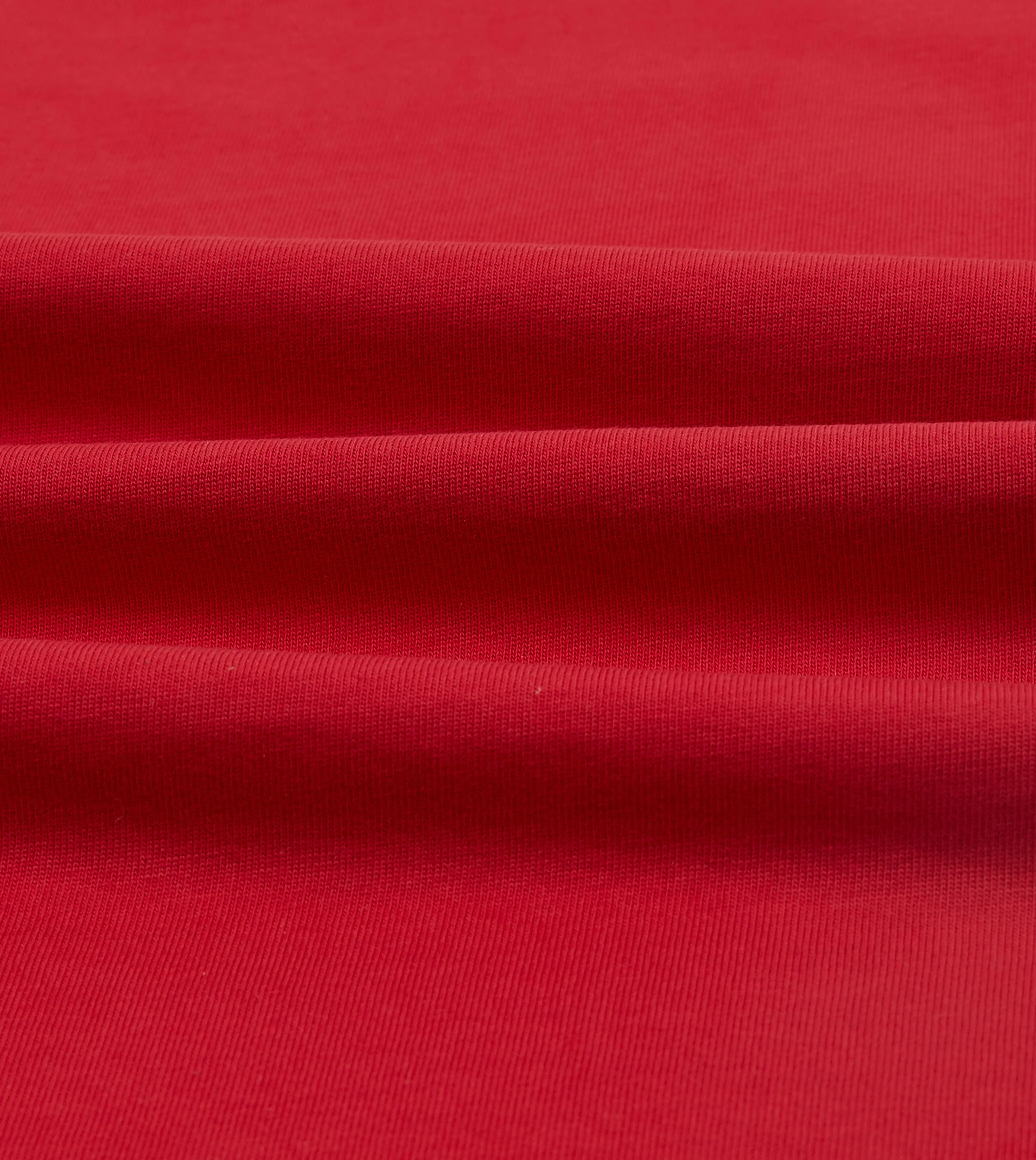 Slim Silhouette Red and Ecru Long Sleeve Raglan T-Shirt