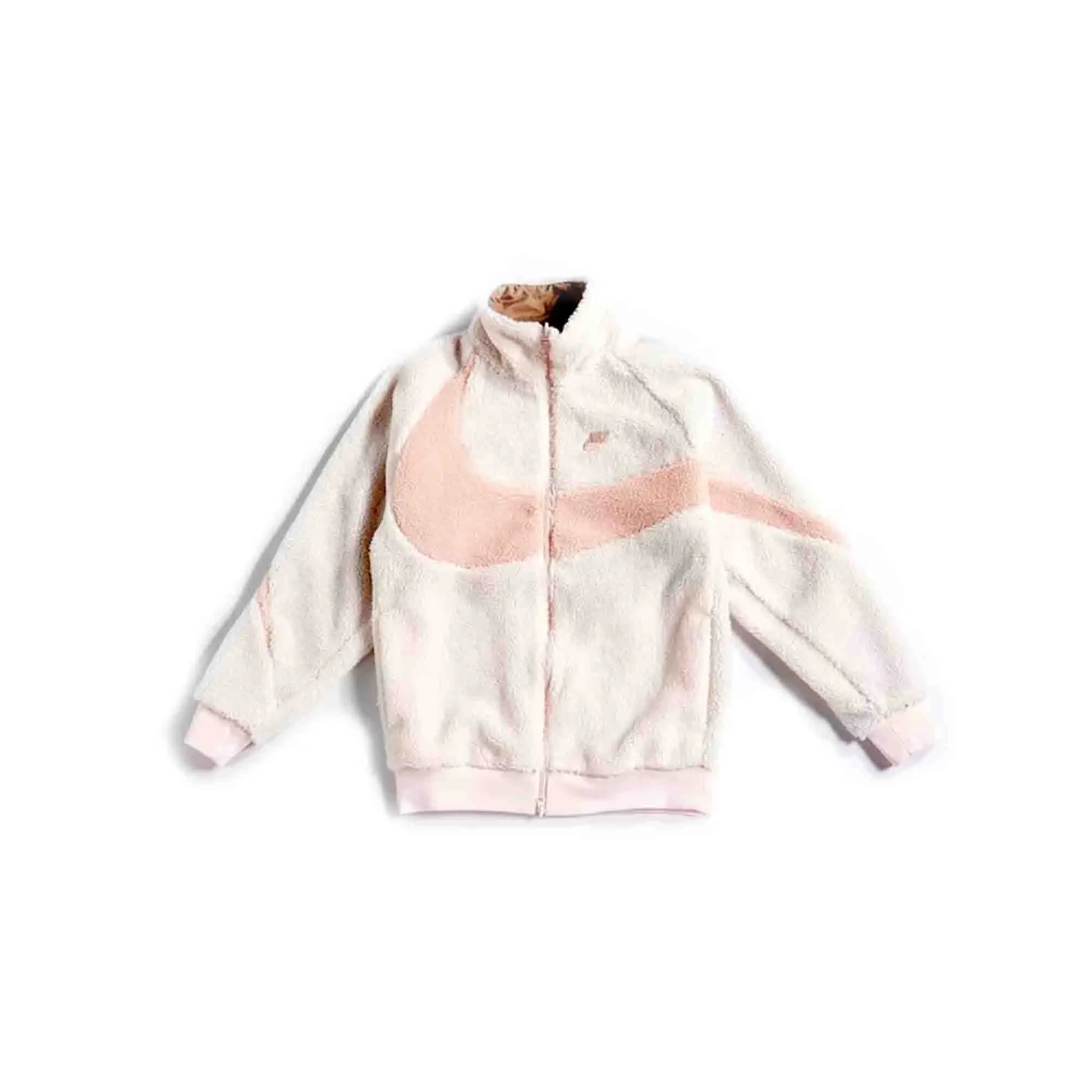 Nike Big Swoosh Reversible Boa Jacket 'Light Soft Pink' Asia Sizing Quick Release Stretch Material
