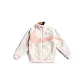 Nike Big Swoosh Reversible Boa Jacket 'Light Soft Pink' Asia Sizing Adaptive cushion No Odor