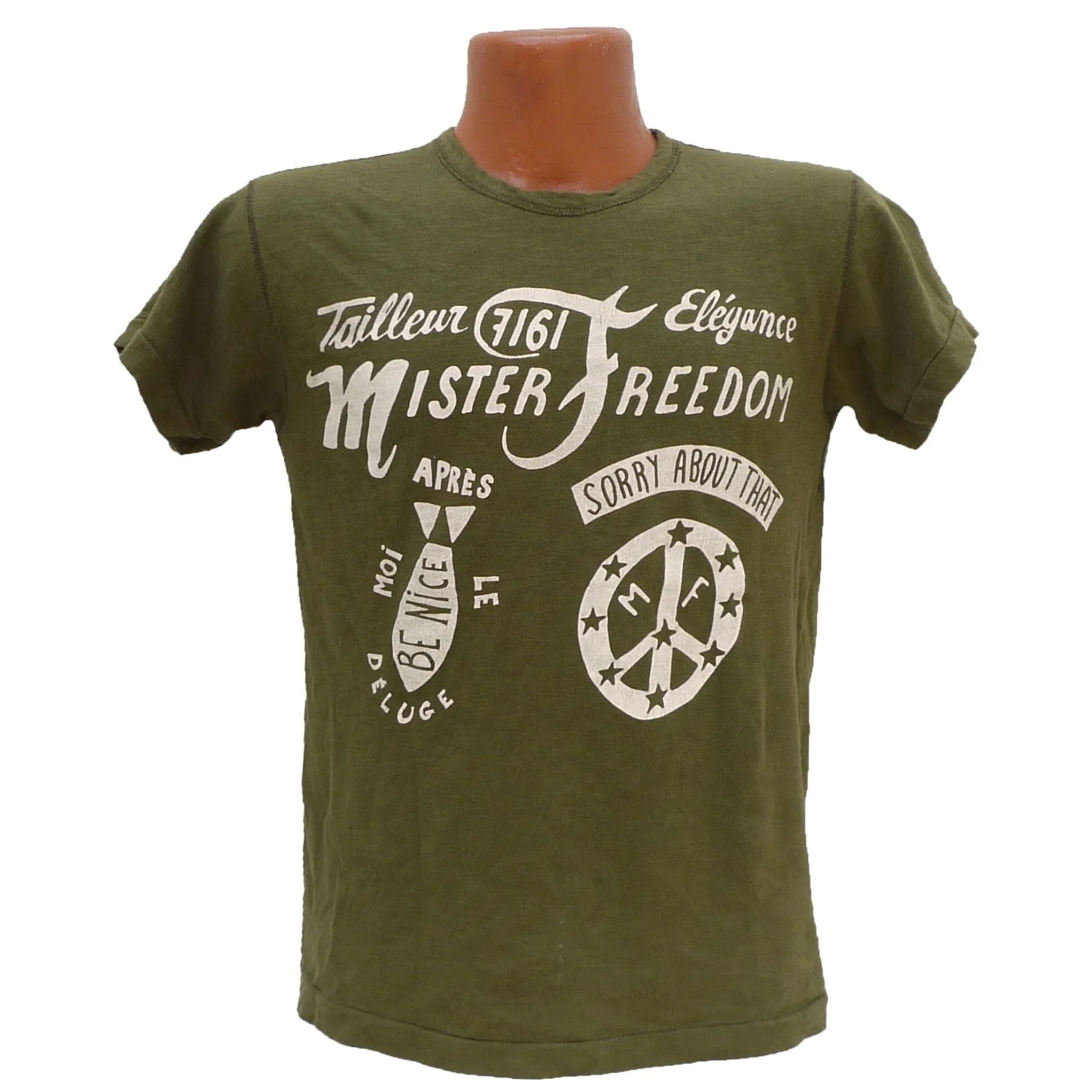 Shop Tee "Saigon" Olive AntiOdor RecycledPolyesterBlend