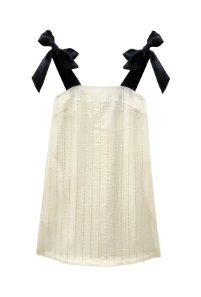 Pillar Dress - Ivory Beaded-Sleeve