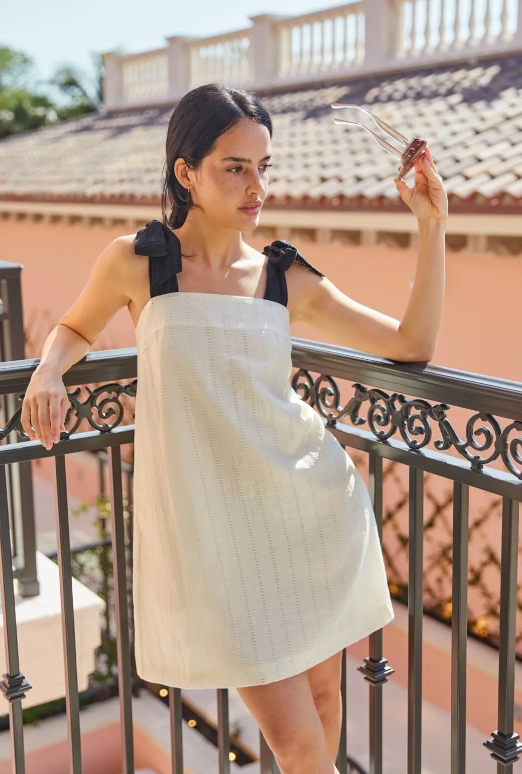 Pillar Dress - Ivory Side Slit