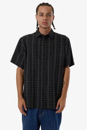 All Over Print Technique Lockstar Short Sleeve Shirt Black
