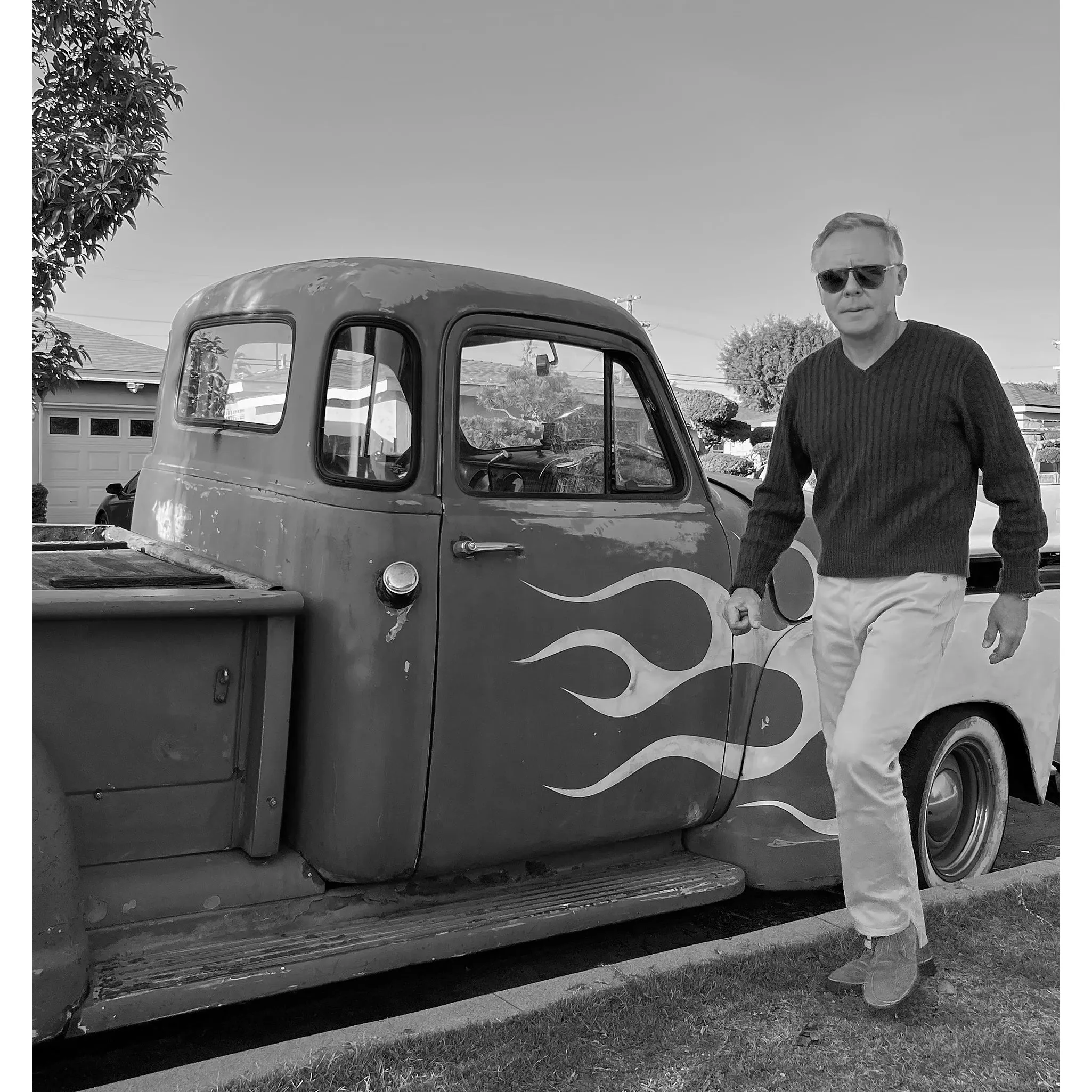 Terrence Cashmere Sweater - Black Textured Fabric