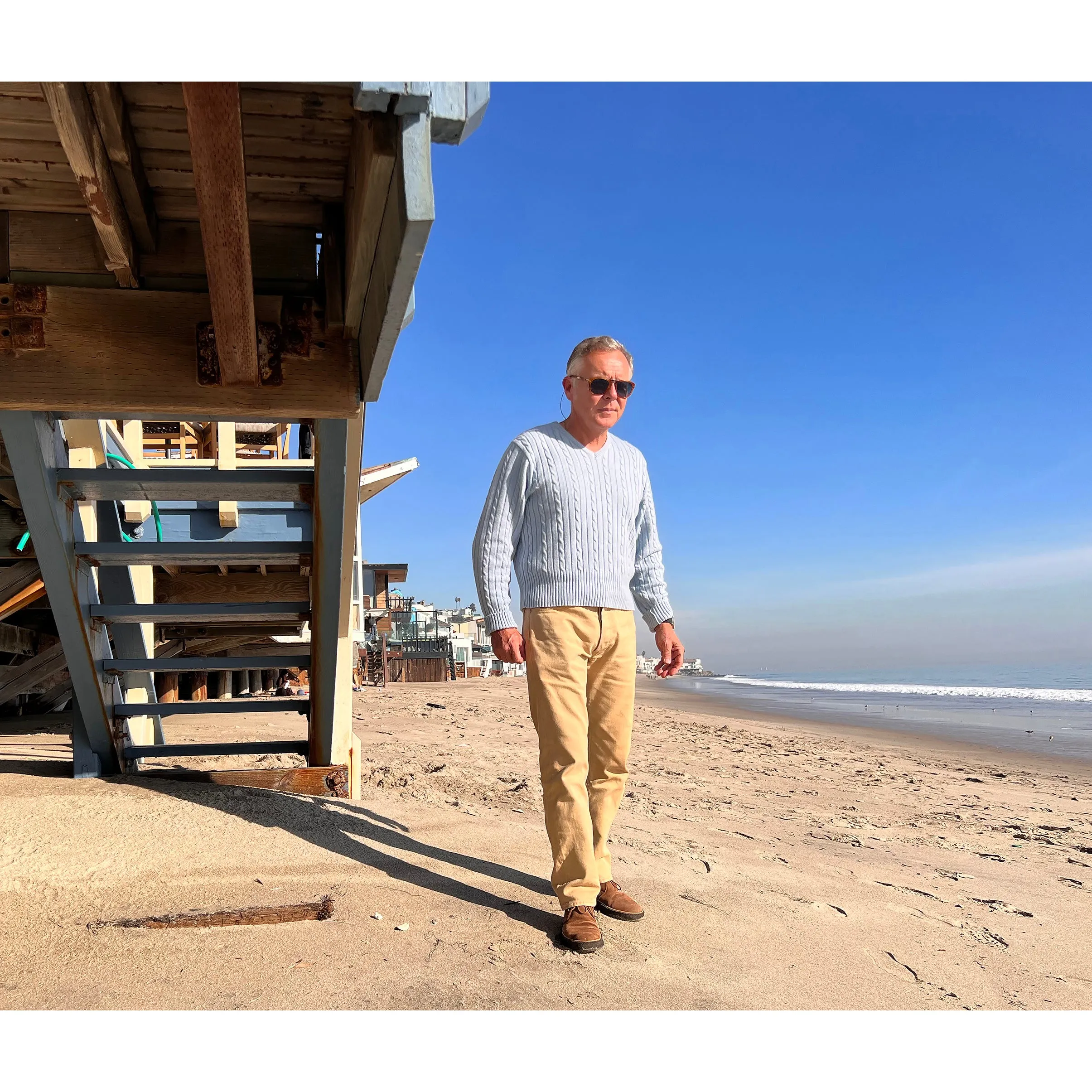 Soft Texture Terrence Cashmere Sweater - Ice Blu