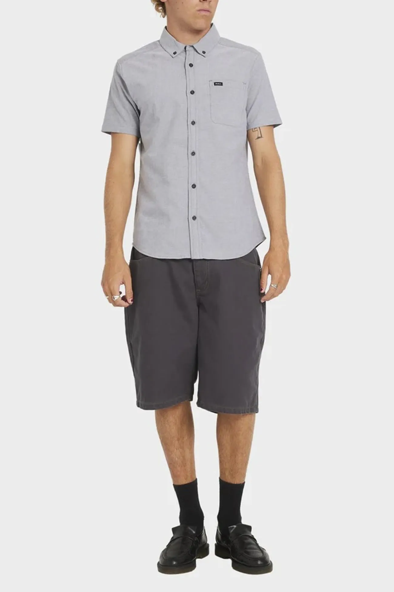 Stretchy Top Thatll Do Stretch Short Sleeve Garage Blue