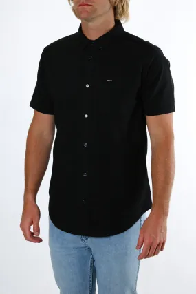 Flexible Shoulder Gusset SoftKnit That'll Do Stretch Short Sleeve Shirt Black