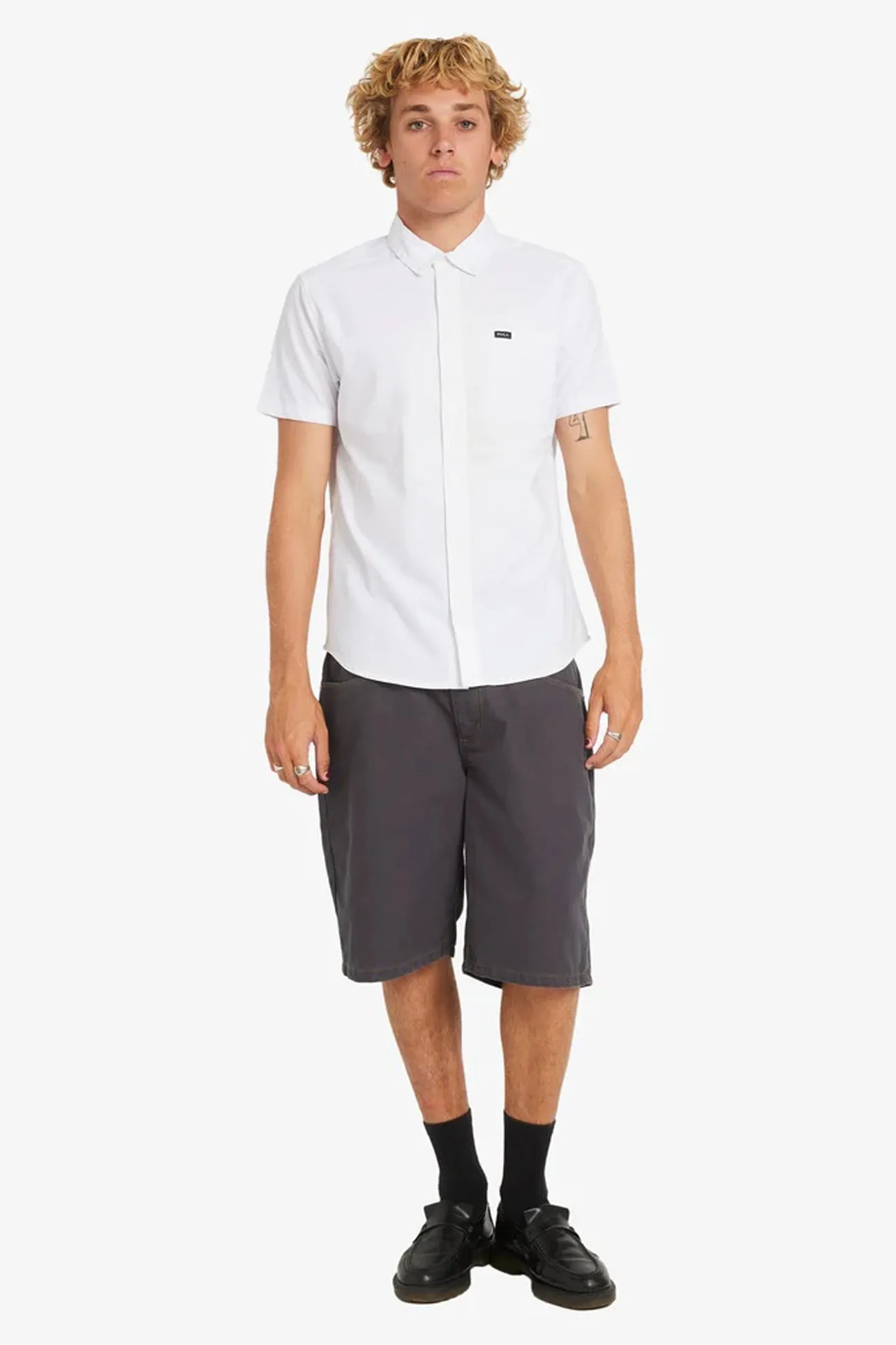 Thatll Do Stretch Short Sleeve White DoubleStitchedSeams