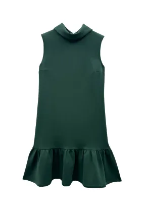 Sleek Wear Functional Style The Birdie Dress - Deep Green