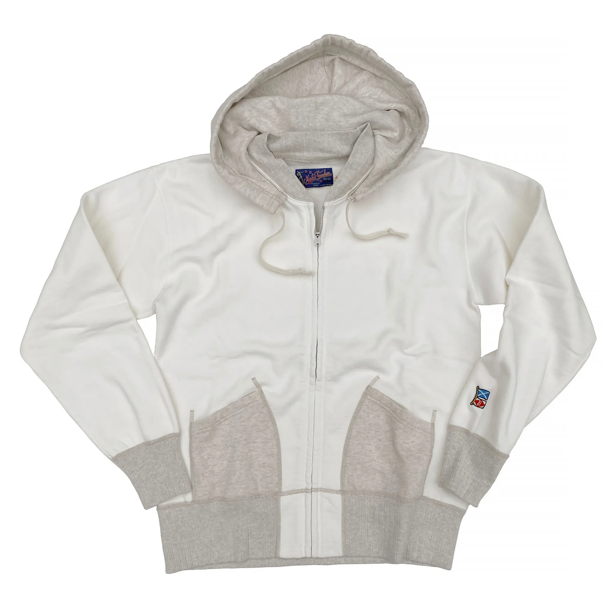 The Contender Sweatshirt - White/Oatmeal buckle accents Classic Bold