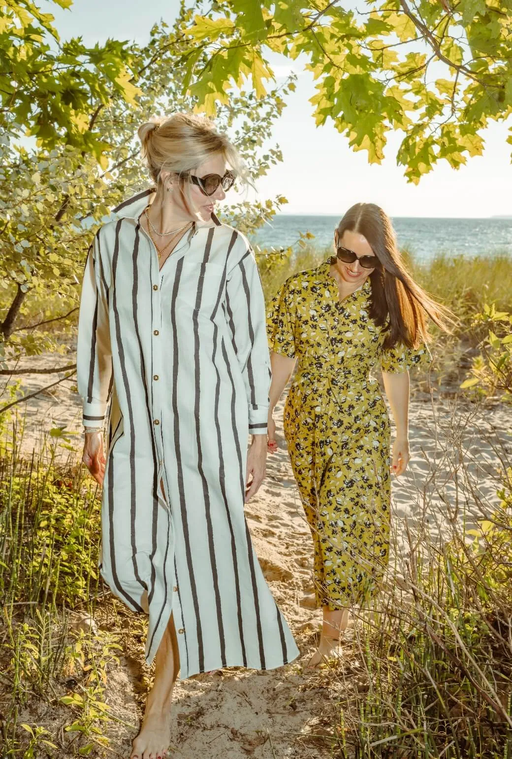 The Donna Day Gown - Chartreuse Floral Zip Ease