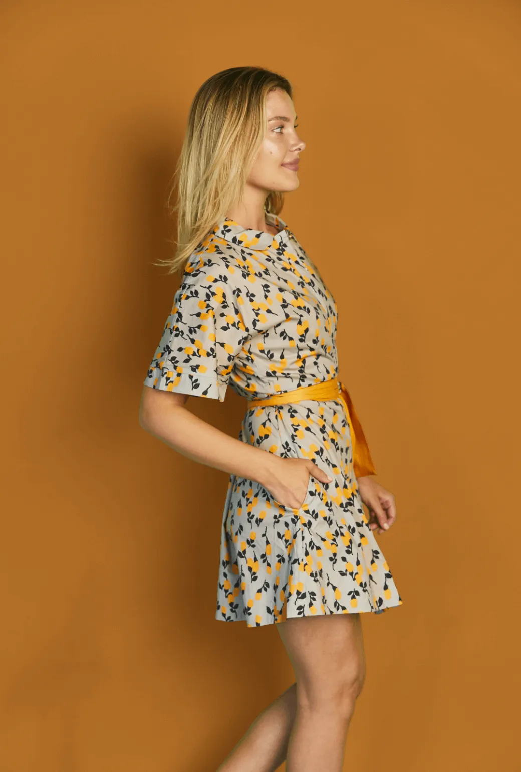 The Donna Day Gown MINI - Persimmon Floral Rose Soft All Occasion