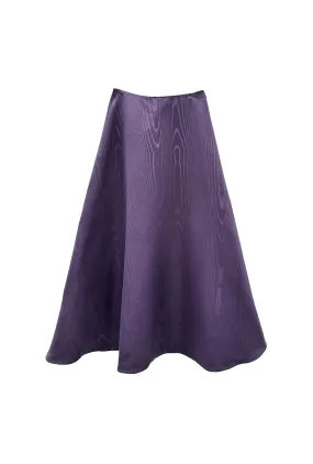 The Laura Skirt - Eggplant Moir?? Stain Resistant Weave
