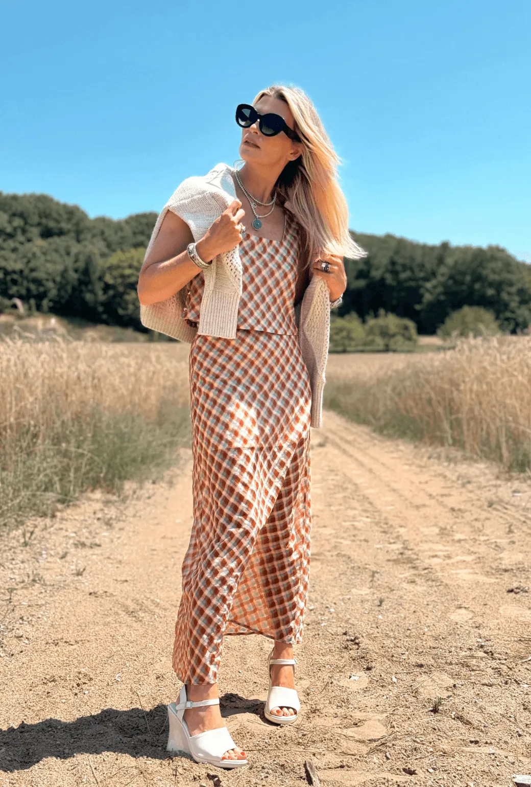Quick Comfort Fit Abrasion Resistant Surface The Leland Skirt - Sheer Plaid