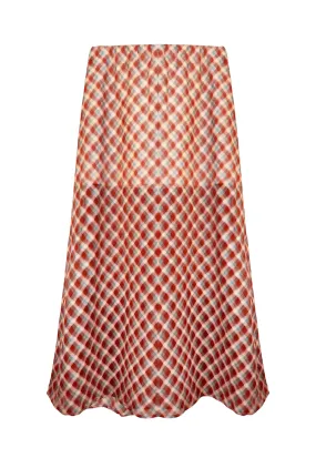 StretchWaistband The Leland Skirt - Sheer Plaid