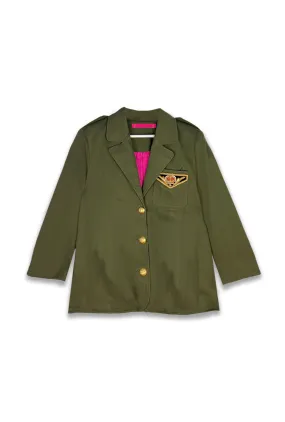 The Military Blazer - Olive Green Fashion Use Multi Pocket System