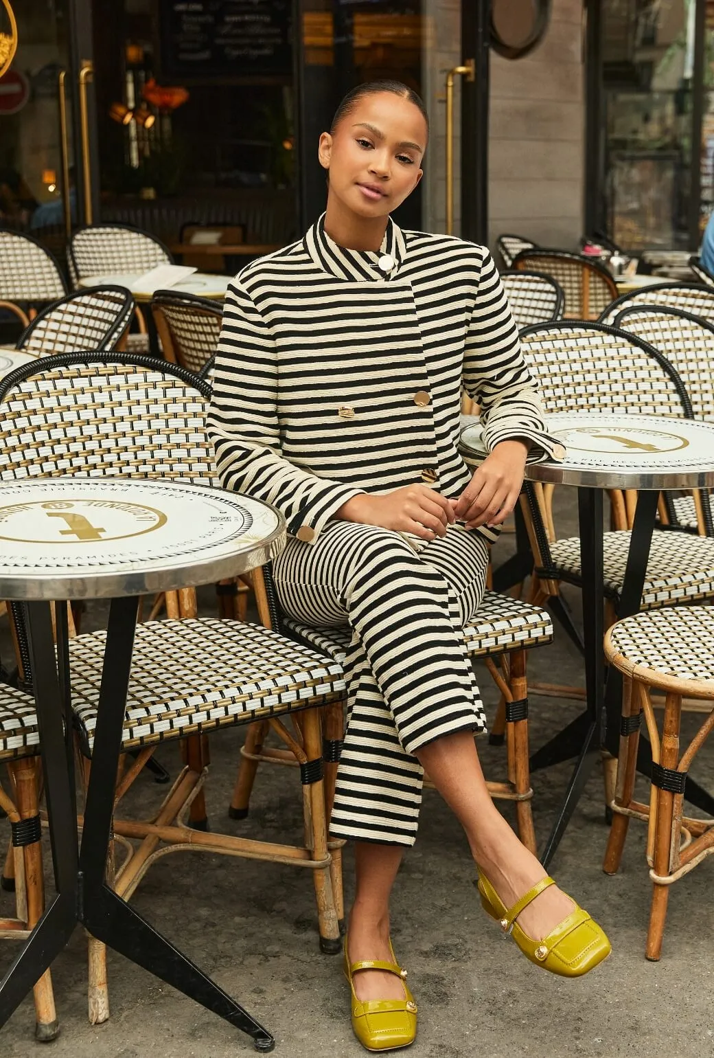 UVProtection The Paley Pant - Black Striped Terry