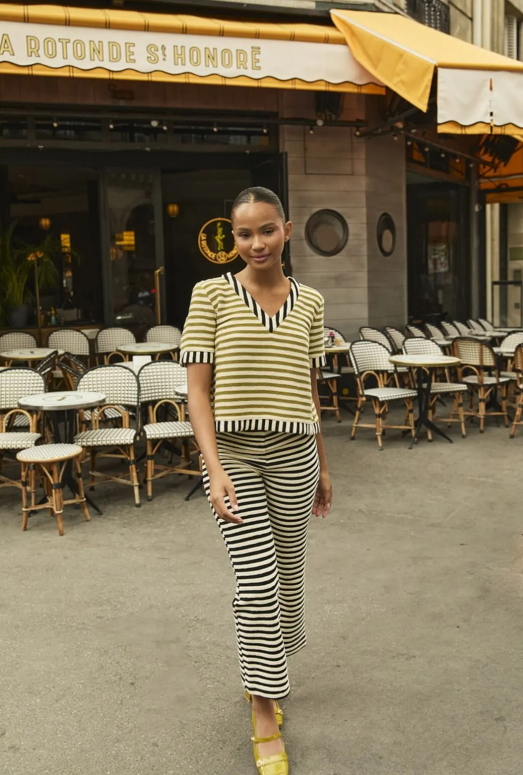 Functional Comfort Wear The Paley Pant - Black Striped Terry