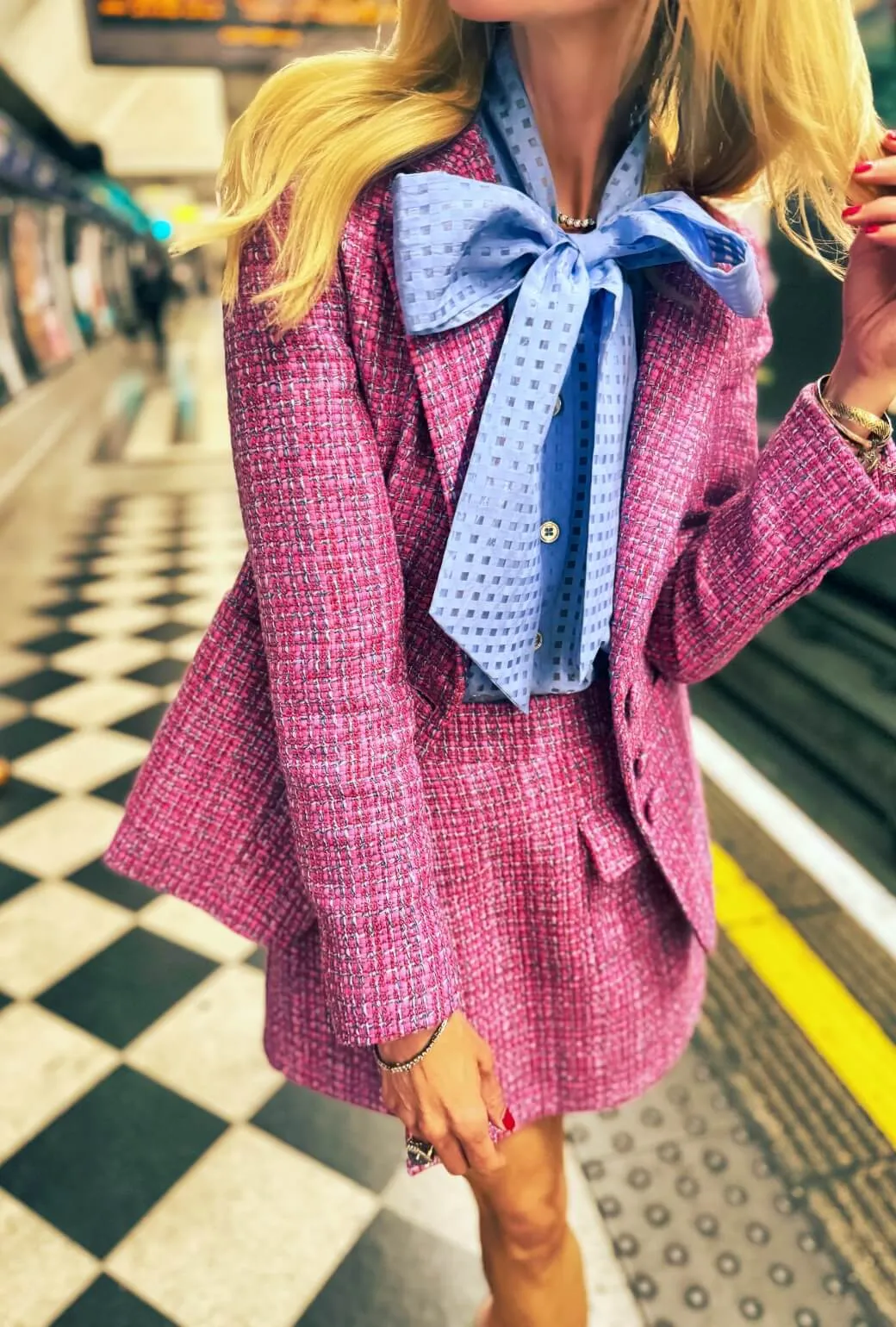 AntiStaticFinish The Serena Skort - Pink Tweed