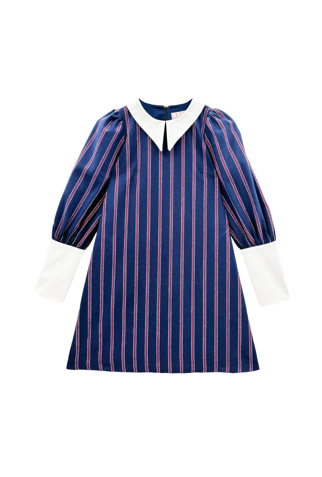 The Skipper Dress - Navy & Red Stripe Moment Light