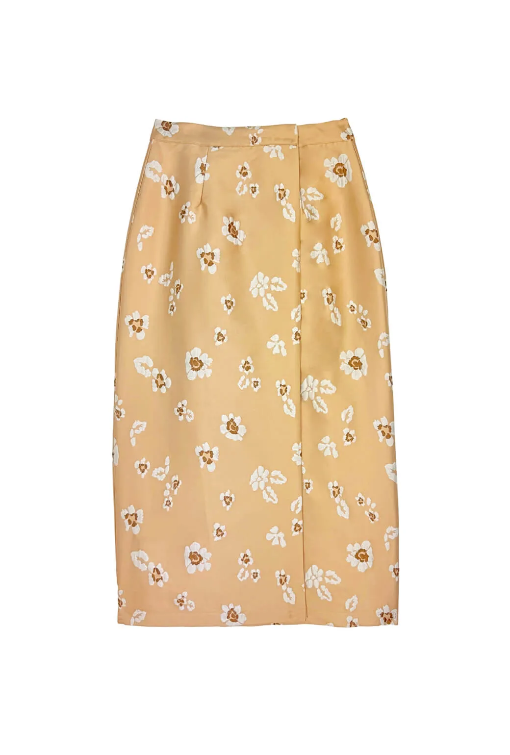 The Whitney Wrap Skirt - Desert Sand Brocade PermeableCloth Chic Design