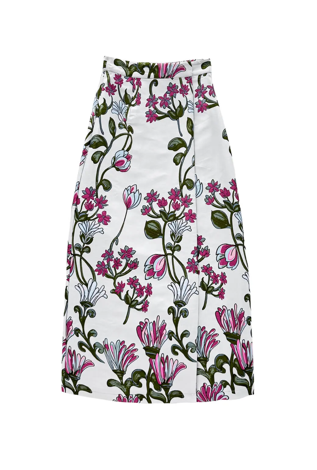 Non Irritating Seams The Whitney Wrap Skirt - Pewter Vines