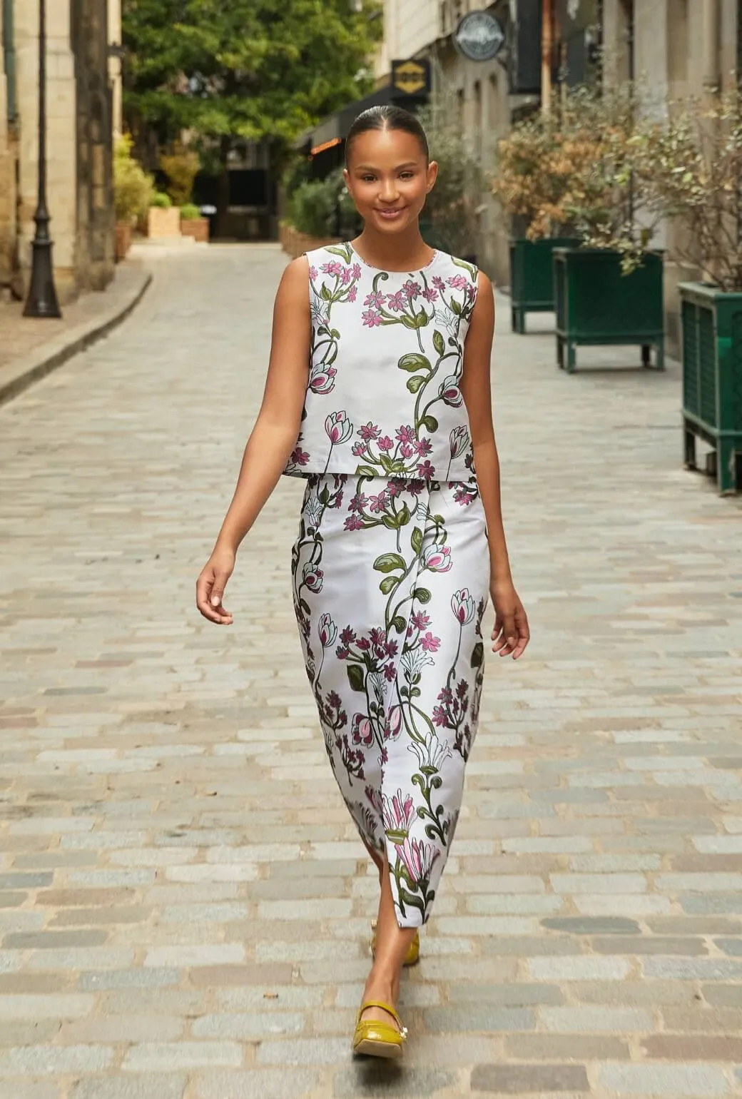Slim Look The Whitney Wrap Skirt - Pewter Vines